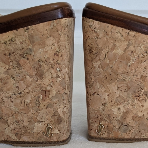 Jimmy Choo Athenia Sandal Strappy Slide Platform Wedge Open Toe Brown EU39 9 NIB - Picture 12 of 16